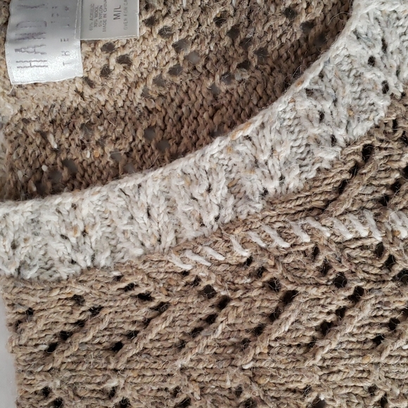 Hand Knit for The Limited, size M/L sweater in neutral tones - Picture 7 of 7
